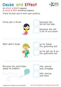 cause and effect grade 1